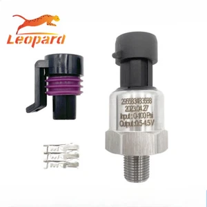 Stainless Steel Pressure Sensor 0 - 100Psi 1/8 NPT with connector Oil Fuel MAPE - Picture 1 of 10