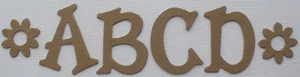 1.5" FUN SERIF Font Uppercase - Chipboard Alphabet Letters Bare Die Cuts 62 Pc - Picture 1 of 4