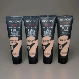4x Revlon 110 Ivory ColorStay Full Cover Longwear Matte Foundation - Picture 1 of 2