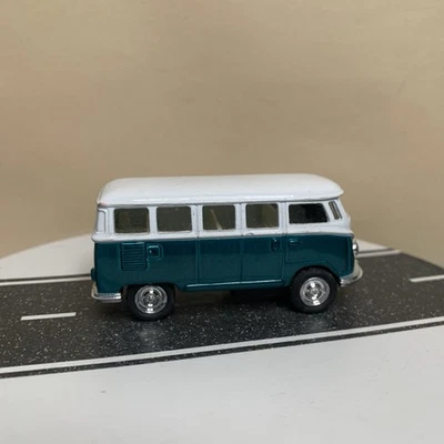 Kinsmart VW Volkswagen Samba Bus Combi White/Green Two-Tone 1:64 Scale NM - Image 1 of 4