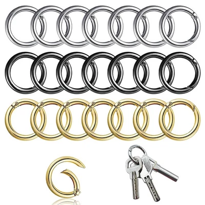 Carabiner Clip Snap Hook O-Ring Karabiner Keychain Keyring Key Ring Clips Clasp - Image 1 of 4