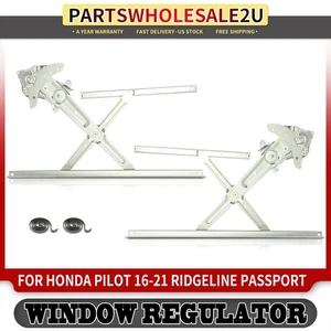 2x New Front Power Window Regulator for Honda Pilot 2016-2021 Ridgeline Passport - Picture 1 of 8