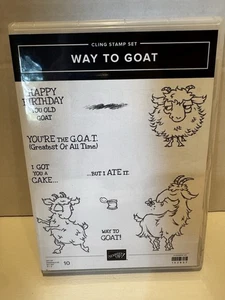 Stampin' UP! WAY TO GOAT Stamp Set Birthday I got you a cake but I ate it - Picture 1 of 2