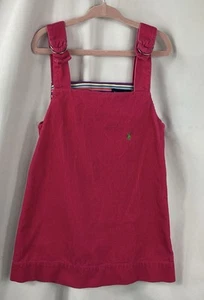 Ralph Lauren Corduroy Overall Dress Girls 4 Pink Cotton Side Zipper Double D - Picture 1 of 4