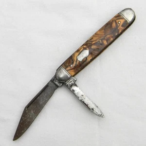 IMPERIAL Cutlery Co 1950th 2-blade Jack knife "marble" celluloid handle - Picture 1 of 6