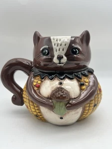 Johanna Parker Fall Squirrel Corn Mug Harvest Critter Collectibles HALLOWEEN New - Picture 1 of 7