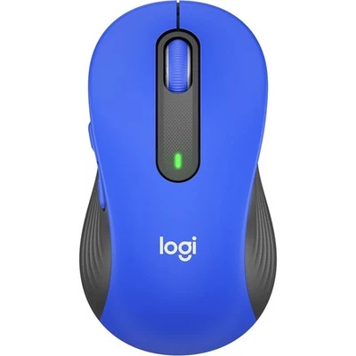 Mouse de rolagem sem fio Logitech Signature M650 L tamanho completo com cliques silenciosos azul - Imagem 1 de 4