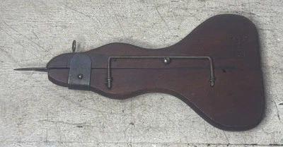 Antique Wood Shuttle Punch Sliding Needle Weaving Rug Hooking Tool Pat 1881 - Image 1 of 4