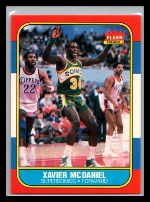 Juego de baloncesto Fleer Xavier McDaniel novato 1986-87 Break Seattle SuperSonics Foto 1 de 2