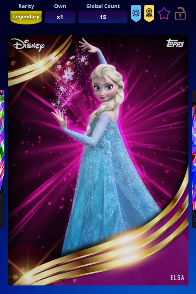 Disney Collect by Topps - Enchantment Pink Motion Legendary Elsa Award 15cc - Image 1 of 1