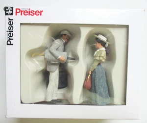 Preiser G # 45052 Old Time Travelling Couple 1:22.5 scale Figures - Picture 1 of 3