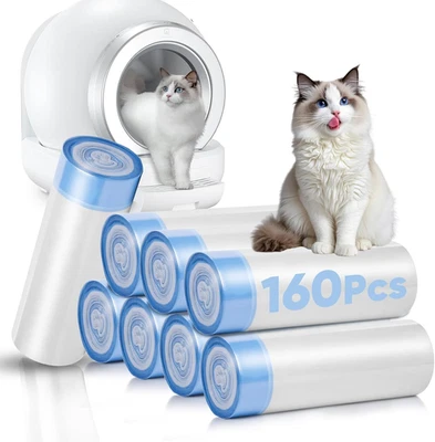 Revestimientos de caja de arena para gatos 160 unidades compatibles con robot de arena 3 y 4, arena para gatos L Foto 1 de 4