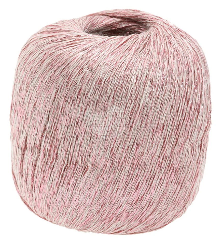 Wolle Kreativ! Lana Grossa - Brillino - Fb. 8 weiß/rosa 25 g - Bild 1 von 1