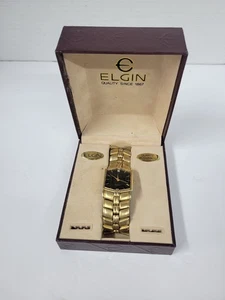 Vintage Gold Tone ELGIN DIAMOND WATCH - NEW BATTERY FM-860-040  New Battery - Picture 1 of 4