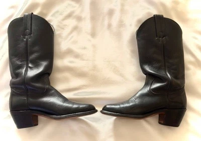 Botas Frye Western/Vaquero 2306 Vintage Unisex Talla 7 1/2 D Cuero Negro Foto 1 de 4
