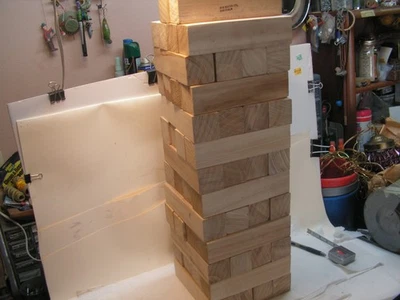 Spin Master Giant Jumbling Tower Game 50 Wood Blocks Family Party Indoor Outdoor - Image 1 of 4