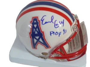 Earl Campbell Signed Oilers mini helmet, JSA, HOF 91 - Picture 1 of 1