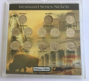 Serie Westward 2004-06 níquel ~ edición platino ~ sin circular JUEGO P&D ~ SOPORTE WHITMAN - Imagen 1 de 10