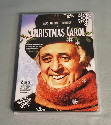 A CHRISTMAS CAROL 2 Disc Ultimate Collector's DVD Alastair Sim B/W & Color - Imagem 1 de 3