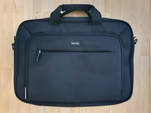 Laptop Carry Case, Technika, Black, 17x13", Handles but no strap, Zip pockets - Photo 1/13