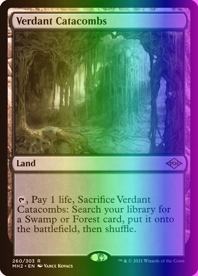MTG Magic the Gathering Verdant Catacombs (260/767) Modern Horizons 2 LP FOIL - Image 1 of 1