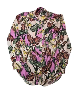 Free People Pink Floral Button Down Blouse Top Womens Size Medium M - Picture 1 of 5