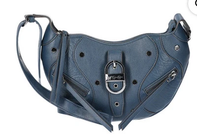 Jessica Simpson Courtney Crossbody Handbag Dark Blue Tidal Teal Faux Leather NWT - Image 1 of 4
