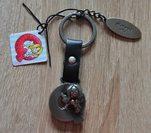 Depesche SCHLÜSSELANHÄNGER, Metall, Lederband, Name Anfangsbuchstabe "Q", Neu - Picture 1 of 1