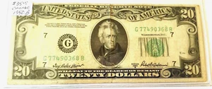 Vintage Chicago 1950 B Twenty $20 Dollar Federal Reserve Banknote - Picture 1 of 4