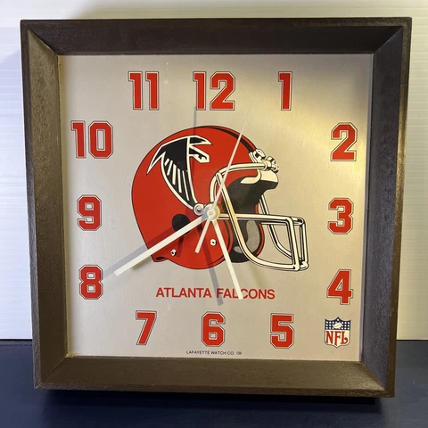 ATLANTA FALCONS NFL VINTAGE WALL CLOCK LAFAYETTE WATCH CO Cover