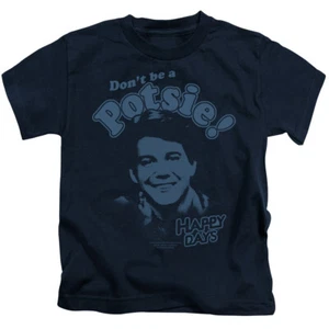 Happy Days Boys T-Shirt Don't Be a Potsie Navy Tee - Picture 1 of 1