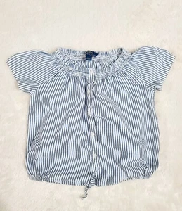 Polo Ralph Lauren Toddler Tops Shirts Girl Size 6 Short Sleeve Knot Front - Picture 1 of 12