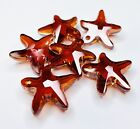 6721 Swarovski Element Crystals Red Magma 21x20mm Starfish 6 pc Charm Pendants