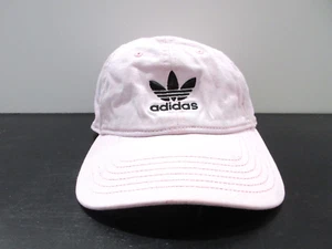 Adidas Hat Cap Strap Back Pink Black Logo Outdoors Lightweight Girls Kids Youth - Picture 1 of 10