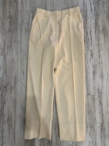 Max Mara Italy High Rise Beige Ivory Trouser Dress Pants Womens Size 8 - Picture 1 of 11
