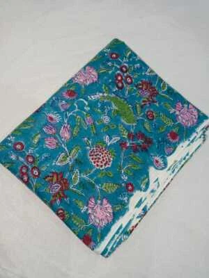 Floral Print New 2.5 Yard Craft Indian Hand Block Print 1434 Pure Cotton Fabric - Image 1 of 4
