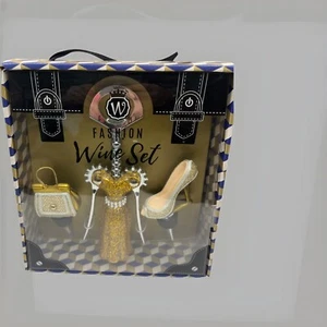 Fashion Wine Set~ 1 Opener 2 Stoppers~Girl's Night~ FACTORY SEALED~NEW - Picture 1 of 4