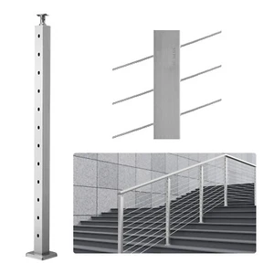 VEVOR Palo Ringhiera Foro Angolato Argento 106,7x5x5 cm 1JZLGZ1067556VUN5V0 - Foto 1 di 12