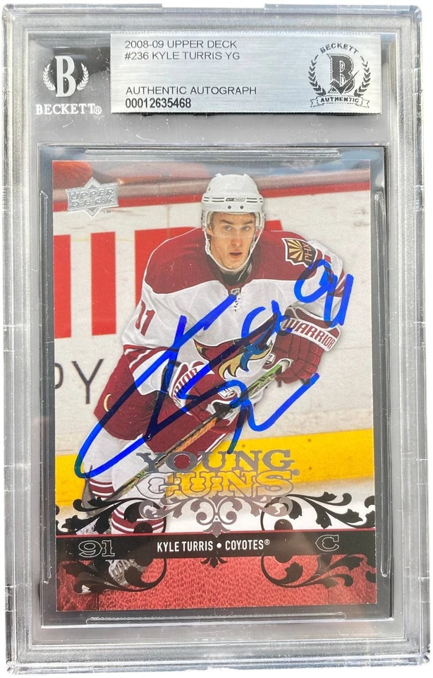 KYLE TURRIS SIGNED 2008/09 UPPER DECK YOUNG GUNS RC CARD #236 BECKETT BAS 2 - Image 1 of 1