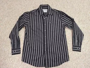Avirex Shirt Mens Large Multi Striped Button Down Long Sleeve Casual Preppy - Picture 1 of 14