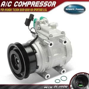 AC Compressor with 10PA15C Compressor for Kia Sportage 05-08 Hyundai Tucson 2.0L - Picture 1 of 9