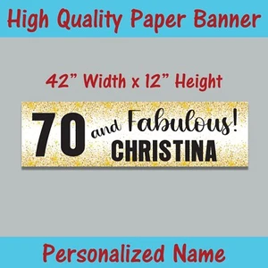Carteles de fiesta de feliz cumpleaños 70 personalizados - Imagen 1 de 1
