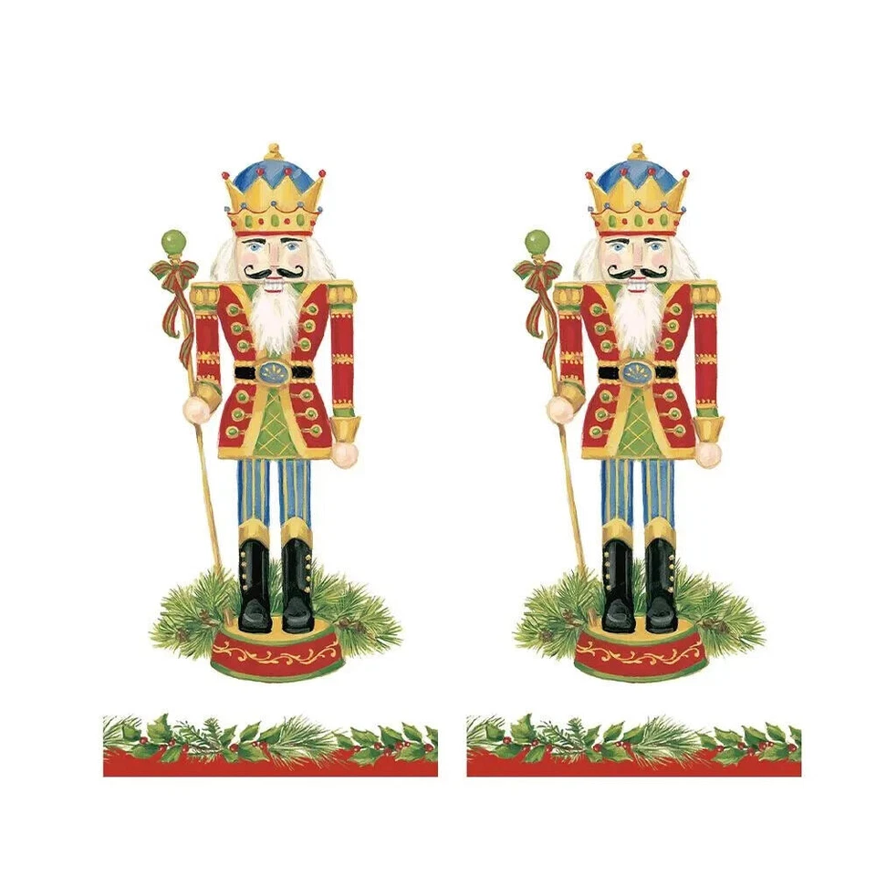 Nutcracker Christmas Paper Pocket Tissues 21cm sq 4 ply  2 packs - Image 1 of 1