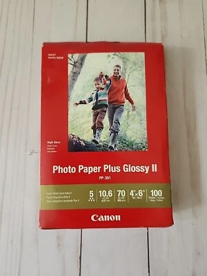 Canon Photo Paper Plus Glossy 2 Sealed Box 100 Sheets High Gloss Inkjet Paper - Image 1 of 4