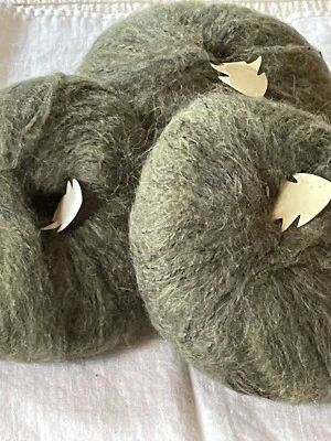 Lane Borgosesia Selvaggio Lana, Mohair, Mezcla de Nylon Hilo 3 Bolas Verde Oliva Foto 1 de 4