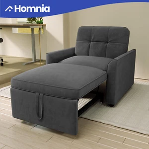 3-in-1 Gray Versatile Convertible Sofa Sleeper Bed Pull-Out Adjustable Couch - Picture 1 of 9