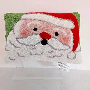 Cuscino natalizio stravagante viso di Babbo Natale con gancio nuovo con etichetta 8 x 11 - Foto 1 di 2