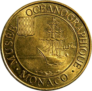 Francia 1998 Navire Museo Oceanográfico Mónaco Monnaie de Paris Ficha (03975) - Imagen 1 de 2