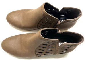 SODA Ankle Bootie Women's Size 9 Brand New Brown Cutout Zippered Design Boot - Picture 1 of 10