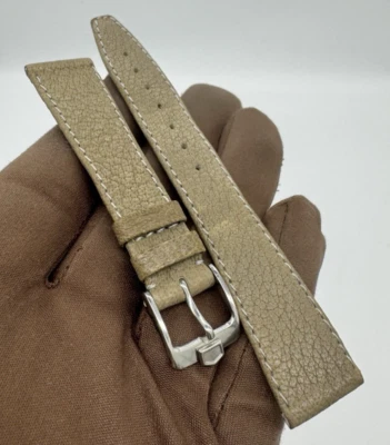 Tag Heuer 18mm Brown Pebbled Leather Watch Strap Branded Buckle Excellent Cond. - Image 1 of 4